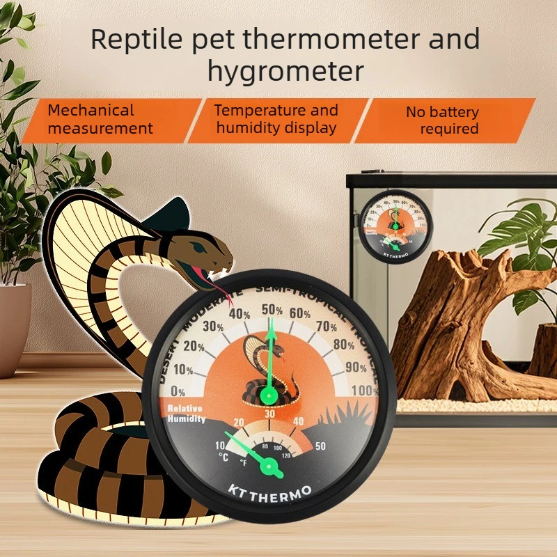 

1PC Reptile Insect Lizard Chameleon Turtle Rat Snake Breeding Box Accessories Mini Thermohygrometer