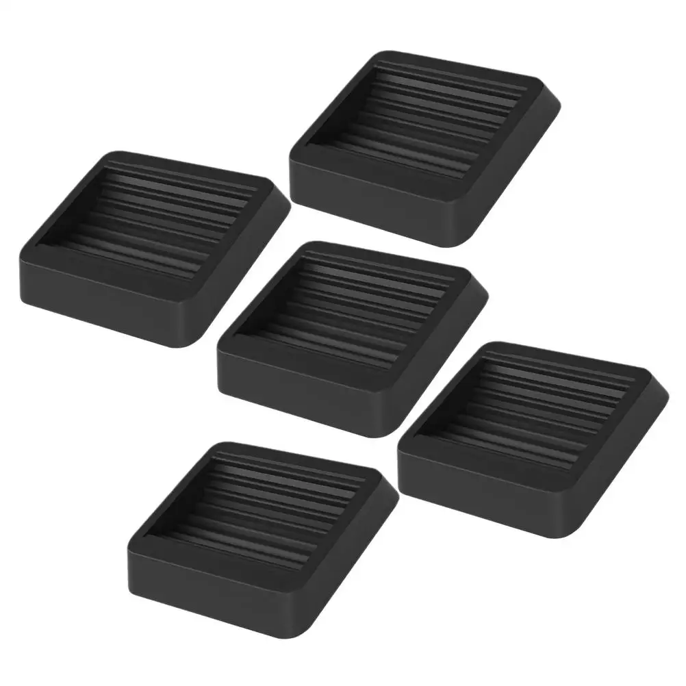 

5pcs Wheel Stoppers Nonslip TPU Pads for 50x64mm Chair Wheels Furniture Home Office Black Durability Anti Skid Easy Setup