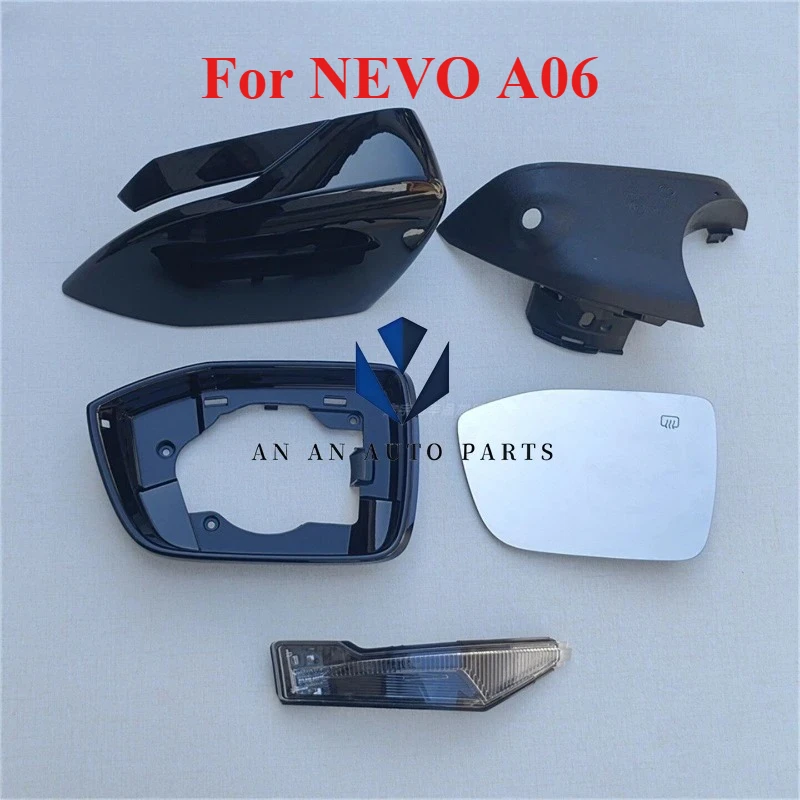 Original Side Mirror Parts for 2024-2026 Models NEVO A06 Rearview Mirror Lens Cover Frame Turning Lamp