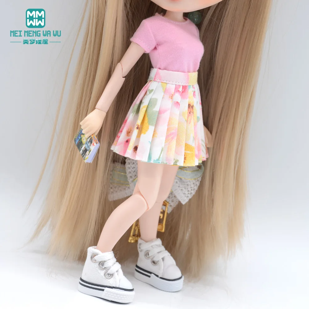 Doll Clothes Fashion Three-piece sweater, skirt, shoes for 28cm Blyth Azone Toys Gift