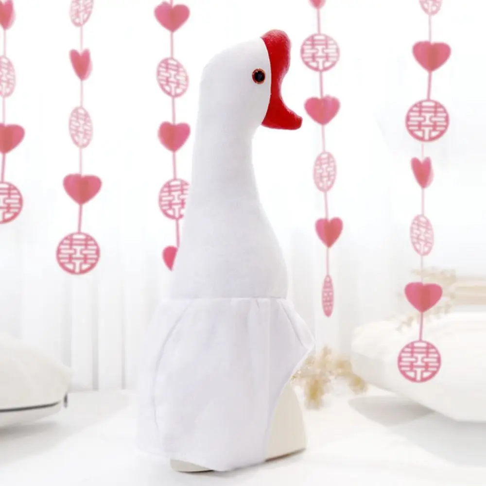 

Novelty Creative Big Goose Headgear White/Pink Plush Halloween Party Hat Photo Props Soft Cartoon Goose Hat Cosplay Costume
