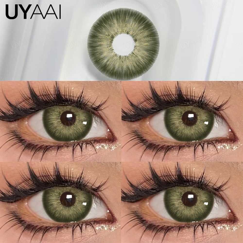 UYAAI NEUE Farbige Kontaktlinsen Beauty Blue Colorcon PATTAYA Serie Natürliche Braune Linsen Kosmetische Colorcon Beauty Soft Green Pupillenlinsen – Detail 15
