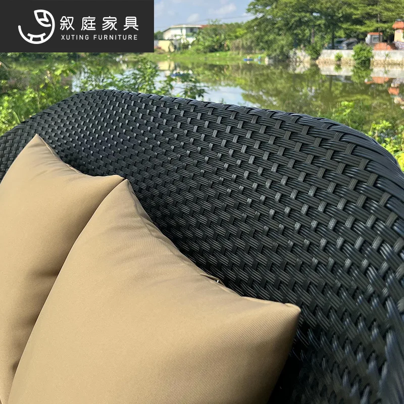 Outdoor furniture courtyard rattan weave sofa outdoor garden living room leisure rattan chair