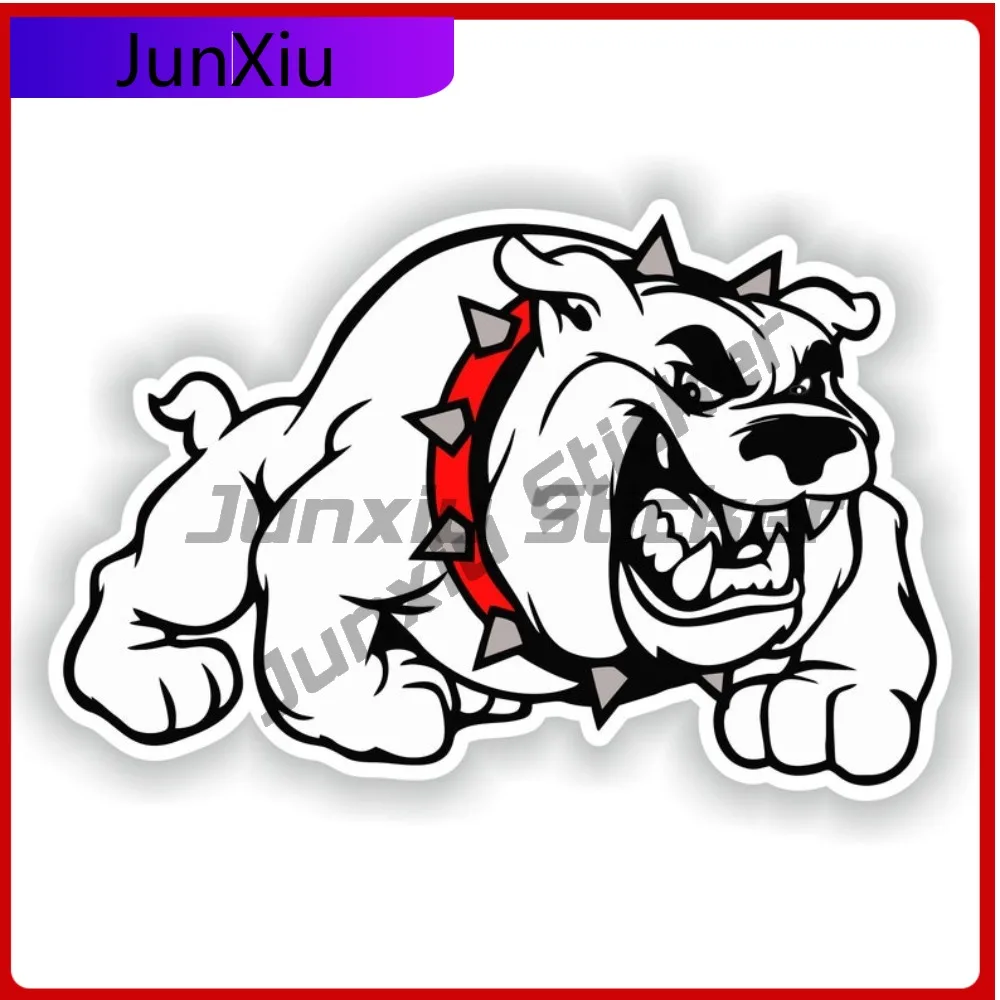 

Angry Bulldog Dog Cartoon Decals Scratch Cover Sticker Custom Pictures Waterproof Decals Stickers Car Refit Decoration Bike Acce