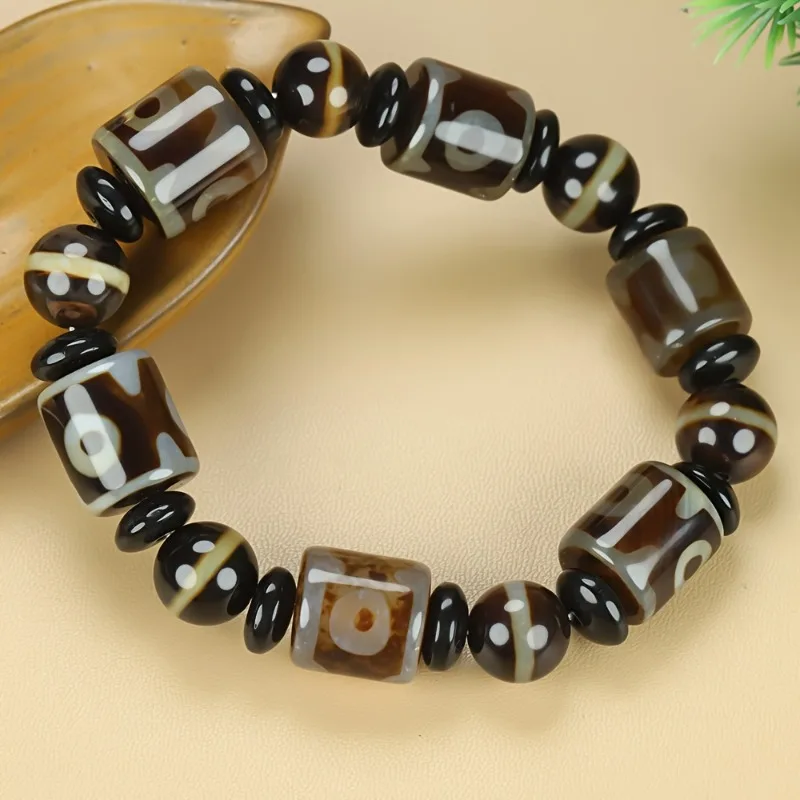 

Dzi Bead Bracelet, Tibetan Classic Retro Fashion Bracelet Jewelry.