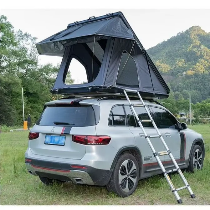 Fully Automatic Folding Aluminum Alloy Triangle Roof Tent Quick Drive SUV Hard Top Rainproof Canopy Exterior Accessories Hot