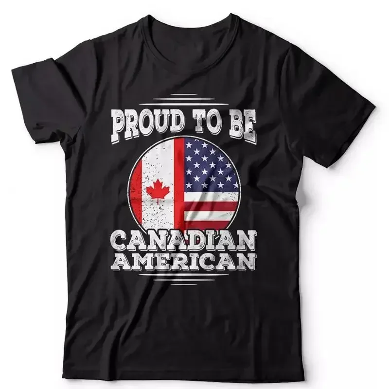 Mens Proud To Be American Canadian T Shirt America Canada