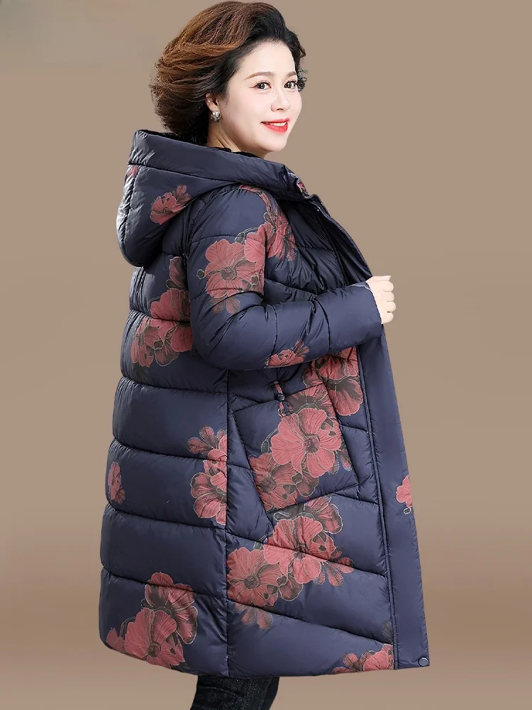 

Thiened down Cotton Jaet Women's Winter Outerwear Coat Large Size Fluffy Quilted Vest Mid-aged And ly Faion