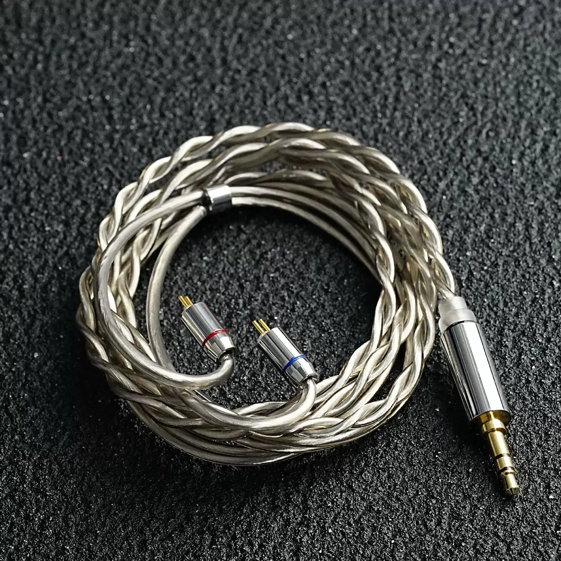 

FENGRU 6N OCC Plated Silver MMCX 2Pin 0.78mm QDC Grey Double Glue Coaxial Earphone Upgraded Cable 3.5/2.5/4.4 for AS10 Pro ESX