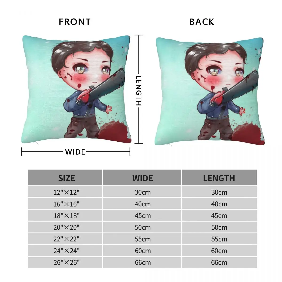 Ash Vs Evil Dead Jefe Square Pillowcase Polyester Linen Velvet Printed Zip Pillow Case Room Cushion Cover Wholesale 18