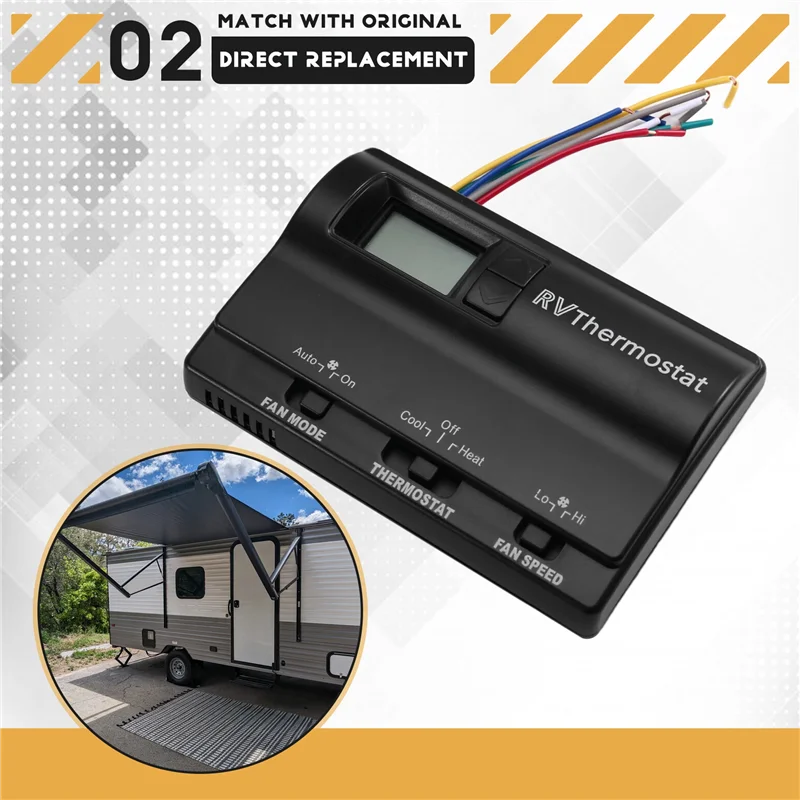 

Rv Thermostat Switch Digital Thermostat 8330D3351 Rv Air Conditioning Thermostat Air Conditioning Thermostat Black
