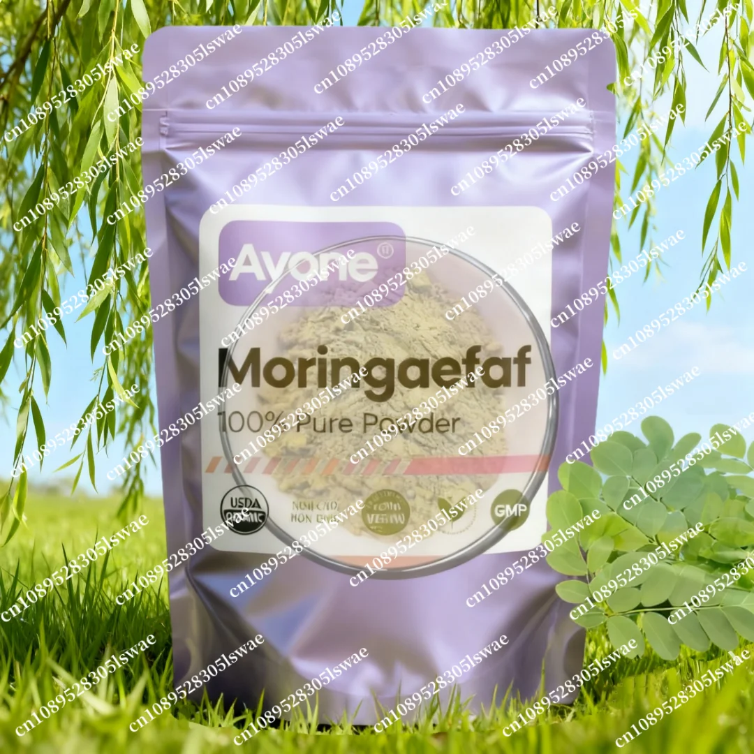 Kundenspezifische Verpackung von Aluminiumfolienbeuteln, Moringa-Blatt-Pulver, natürlicher Pflanzenregler, Verpackung