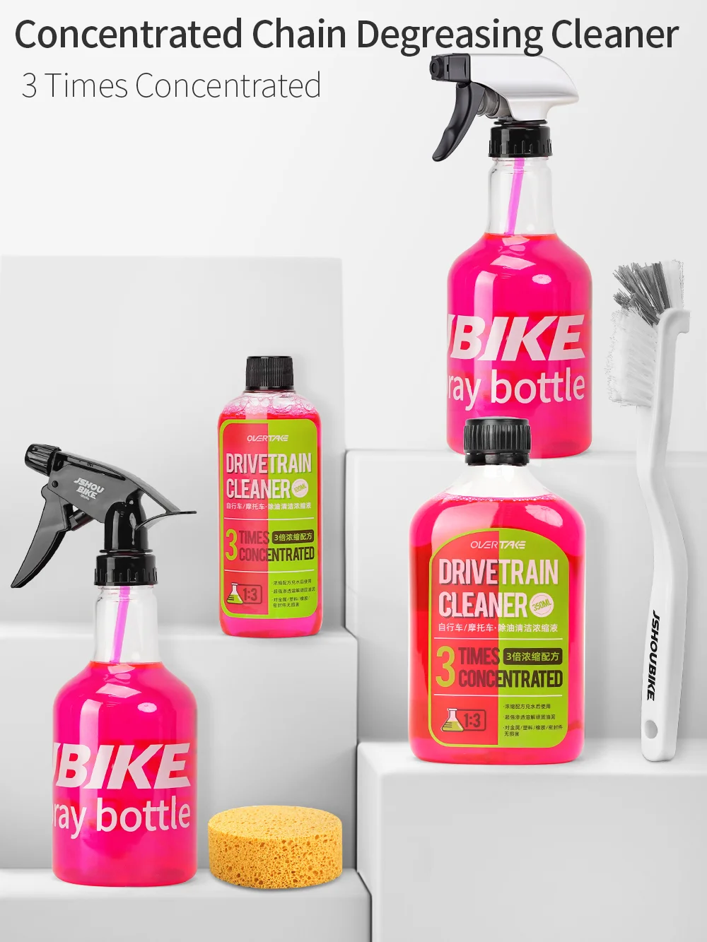 

350ML Motorcycle/Bicycle Drivetrain Cleaner Chain Cleaning Maintenance Liquid Degreaser Spray Bike Chain Cleaner Folding Road