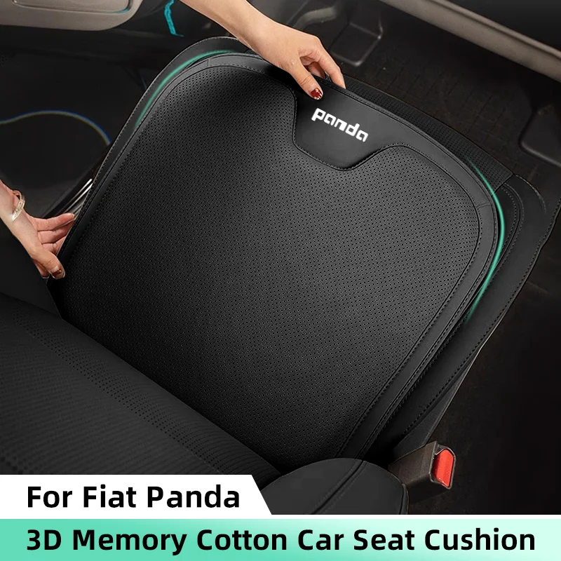 Leather Car Seat Cover Breathable and Non-slip Front Seat Cushion Protector Mat for Fiat Panda 2011 2008 2009 Coss4x4 Chair Pad