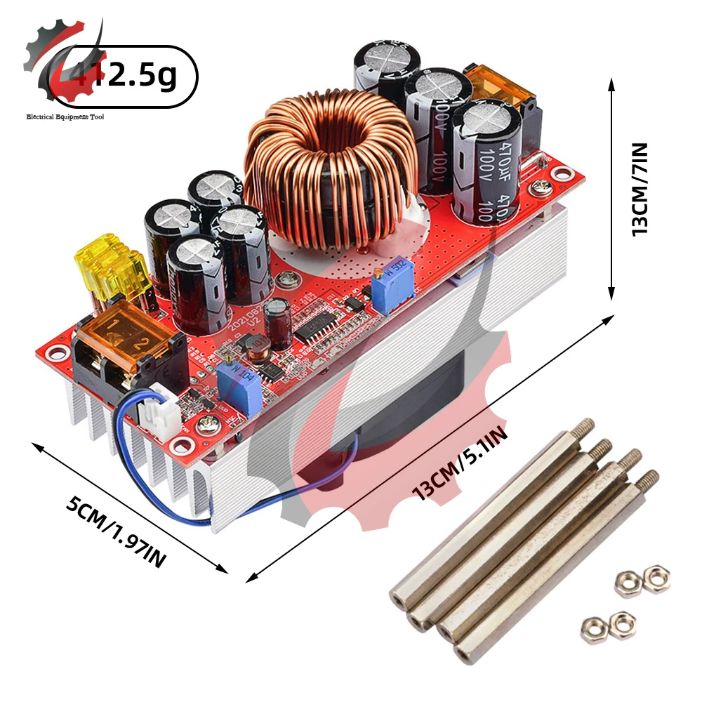 DC-DC 1800W 40A 1500W 30A 1200W 20A Boost Converter Step Up Power Charger Module 10-60V to 12-90V Voltage Charger For Vehicle