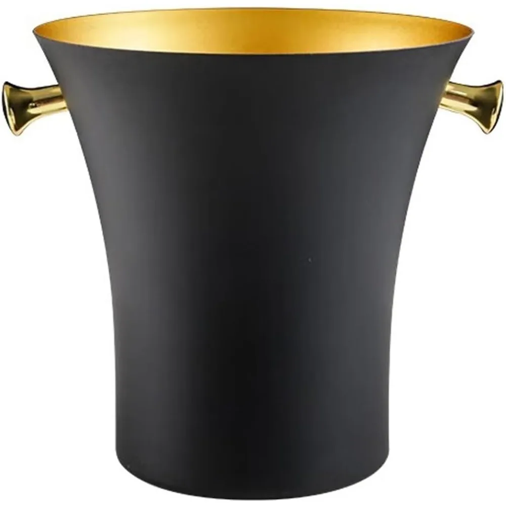 

Bucket Bucket for Freezer 5L Ice Bucket, Stainless Steel Ice Buckets,Ideal Bucket for Beer,Champagne and Wines Black