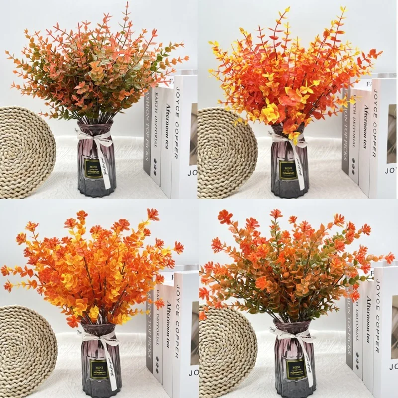 Autumn eucalyptus camellia daisy lavender autumn simulation plant home decoration simulation flower