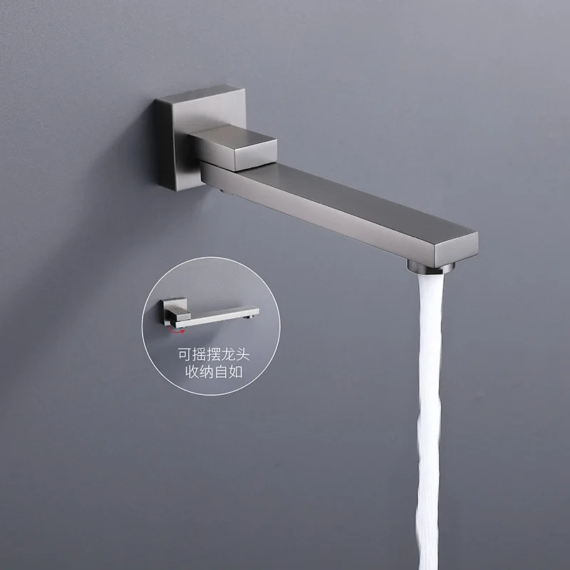 Gun Gray Intelligent Constant Temperature Shower Set Copper Bathroom Shower Room Concealed Wall-Mounted Hidden Ceiling Square