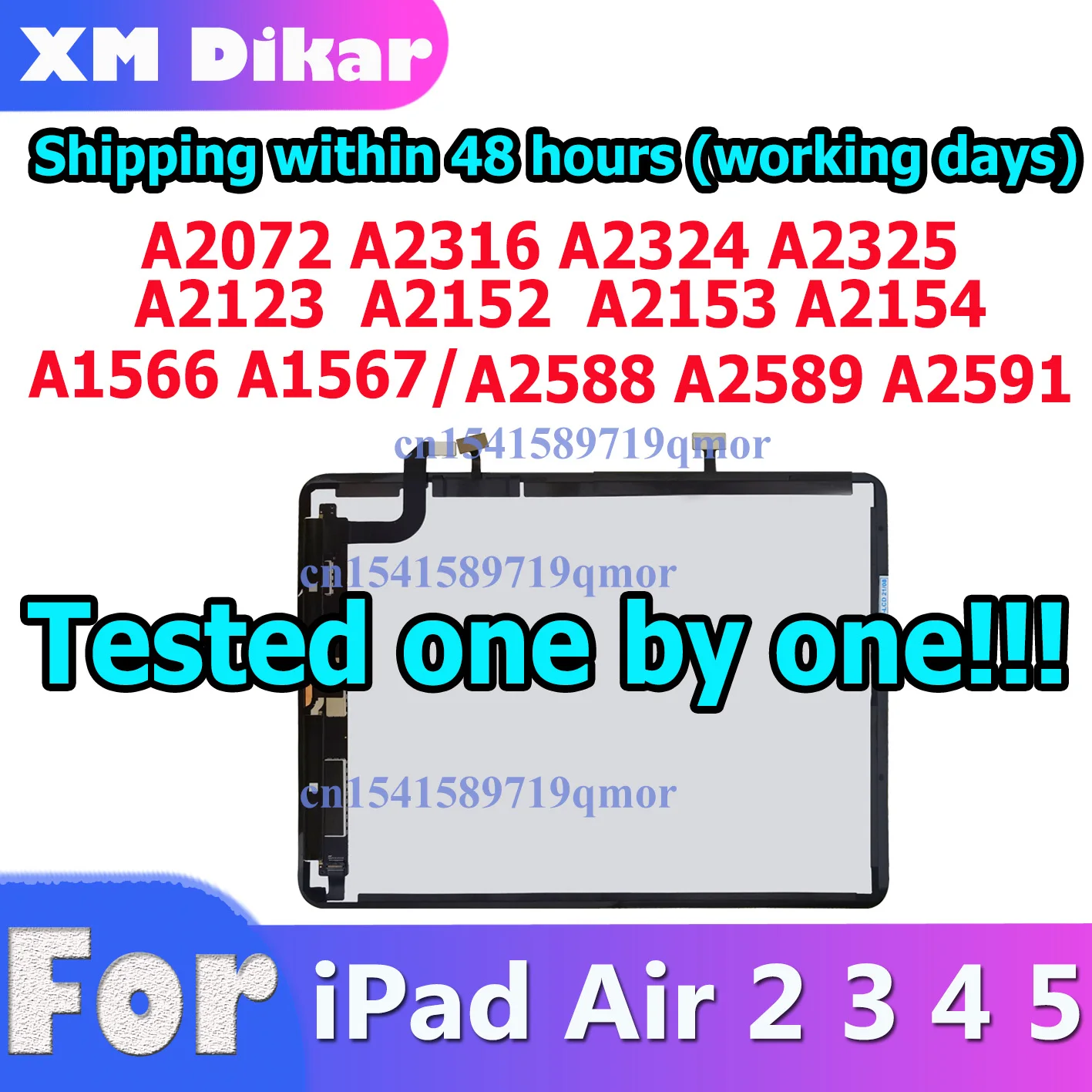 New LCD For iPad Air 2 3 4 5 2020 2022 A2152 A2324 A1566 A2123 A2072 A2588 A2316 Touch Screen Digitizer Assembly Replacement