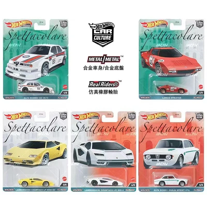 Hot Wheels Cars Italian Speed Machine Lamborghini Lancia 1/64 Metal Die-cast Model Collection Toy Vehicles FPY86