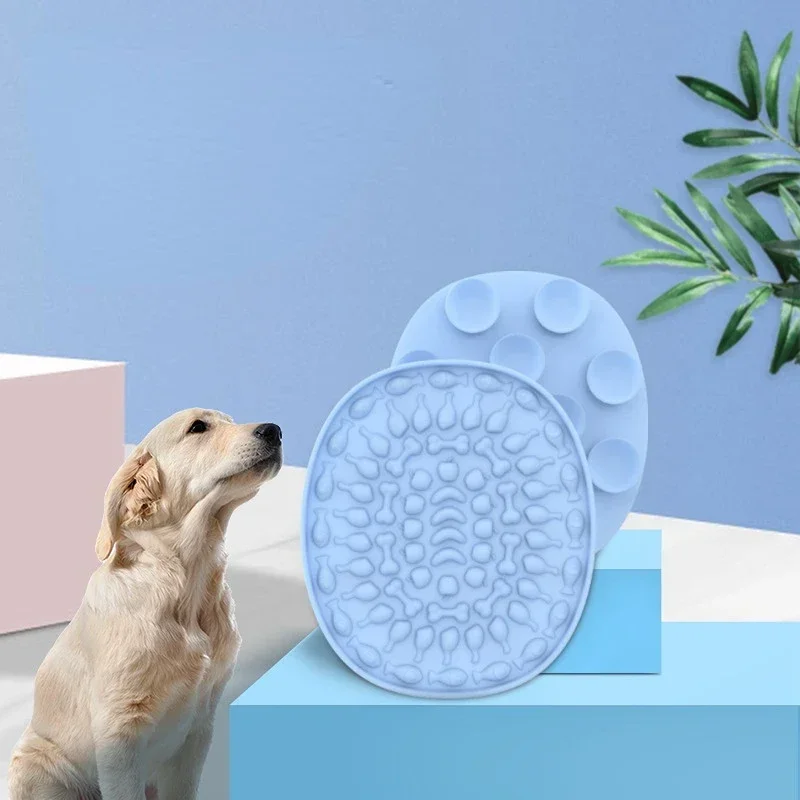 

Silicone Dog Lick Mat for Dogs Pet Slow Food Plate Dog Bathing Distraction Silicone Dog Sucker Food Training Pet Feeder Supplies