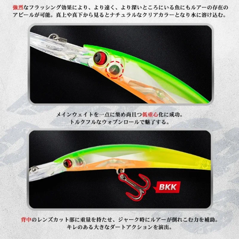 Deep Diver Minnow Sinking Fishing Lure Wobblers 130mm 24g Crystal 3D Hard Bait Megabass Cranbait Japanese Wobblers for Pike Bass