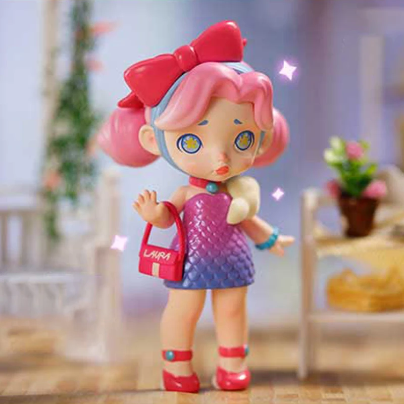 Toycity Laura Theme "Full Time Trendsetter" سلسلة الاتجاه صندوق أعمى مجموعة اللعب الأصلي عمل الشكل صندوق غامض عشوائي Gif