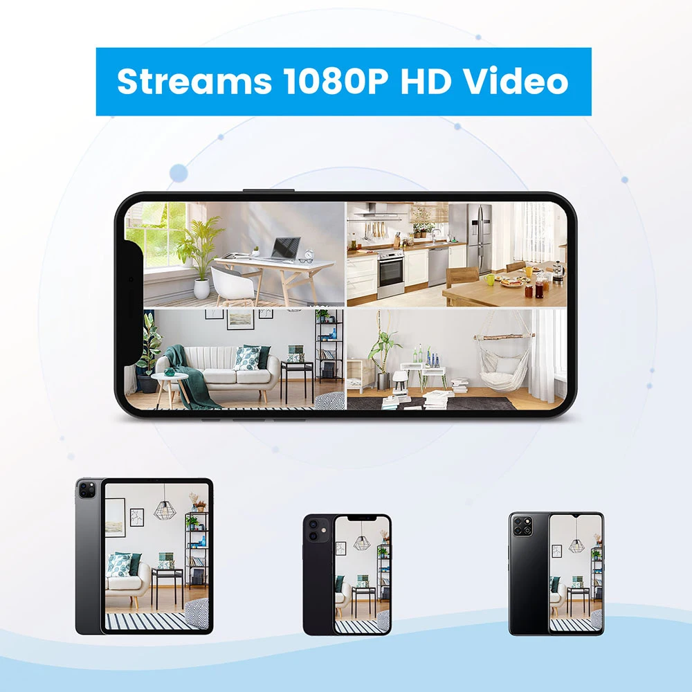 Mini telecamera HD 4K con obiettivo da 120 gradi Visione notturna grandangolare Telecamera IP Wifi Videoregistratore Protezione di sicurezza Sorveglianza