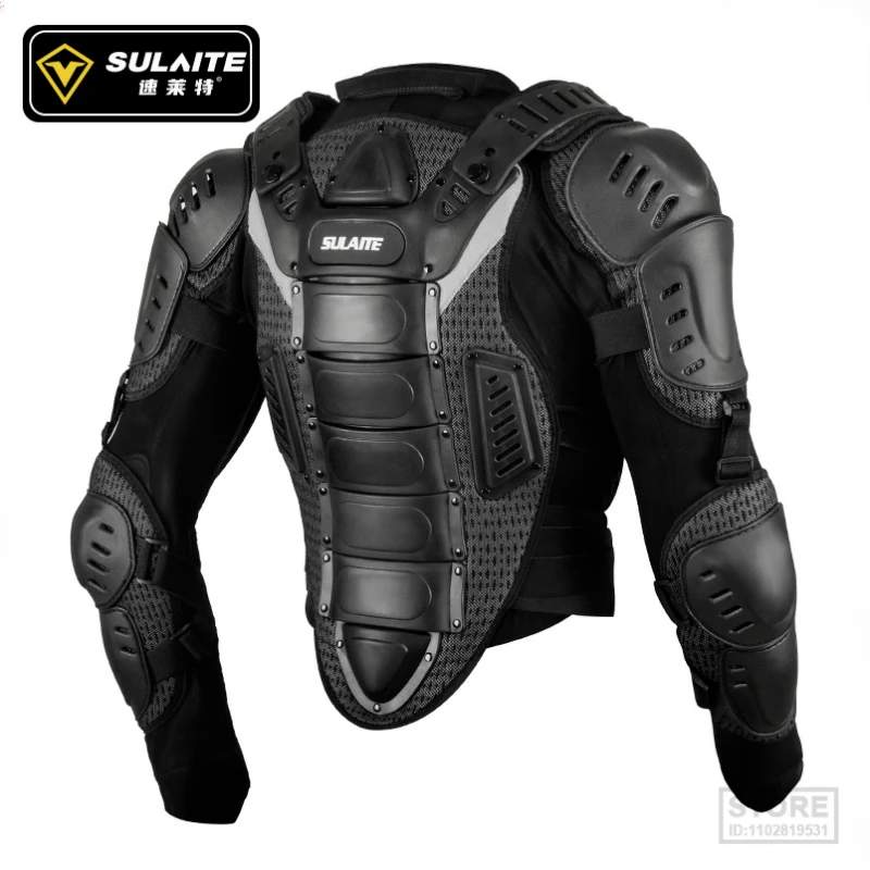 

SULAITE Motorcycle Jacket Pants Men Body Bionic Armor Turtle Motocross Jackets Riding Moto Neck Protection