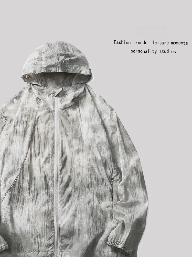 

ANXIE Летняя одежда с защитой от солнца и эффектом тай-дай, модный уникальный дизайн, низкая УФ-прозрачность, для мужчин и женщин