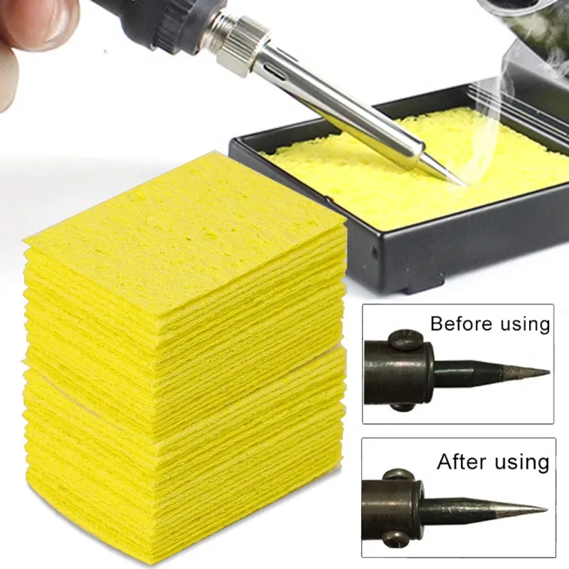 Lots of Soldering Iron Tip Cleaning Sponge Electric Welding Soldering Cleaner Soldering Tin Removal Replacemen Sponge CleanTools