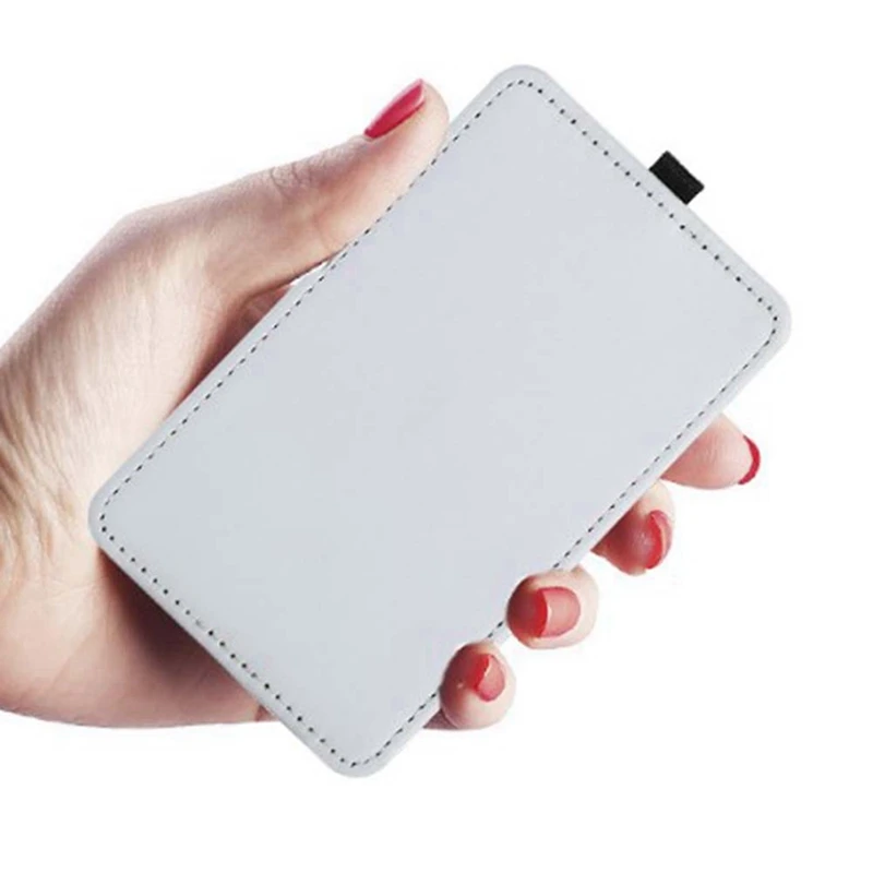 20Pcs Dye Sublimation Rectangle Portable Transportation Card Holder Work Card Holder Printable Card Holder Keychain