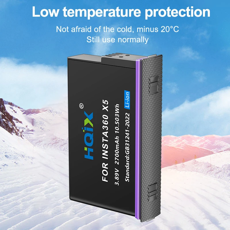 HQIX pour batterie chargeur d'appareil photo lnsta360 X5