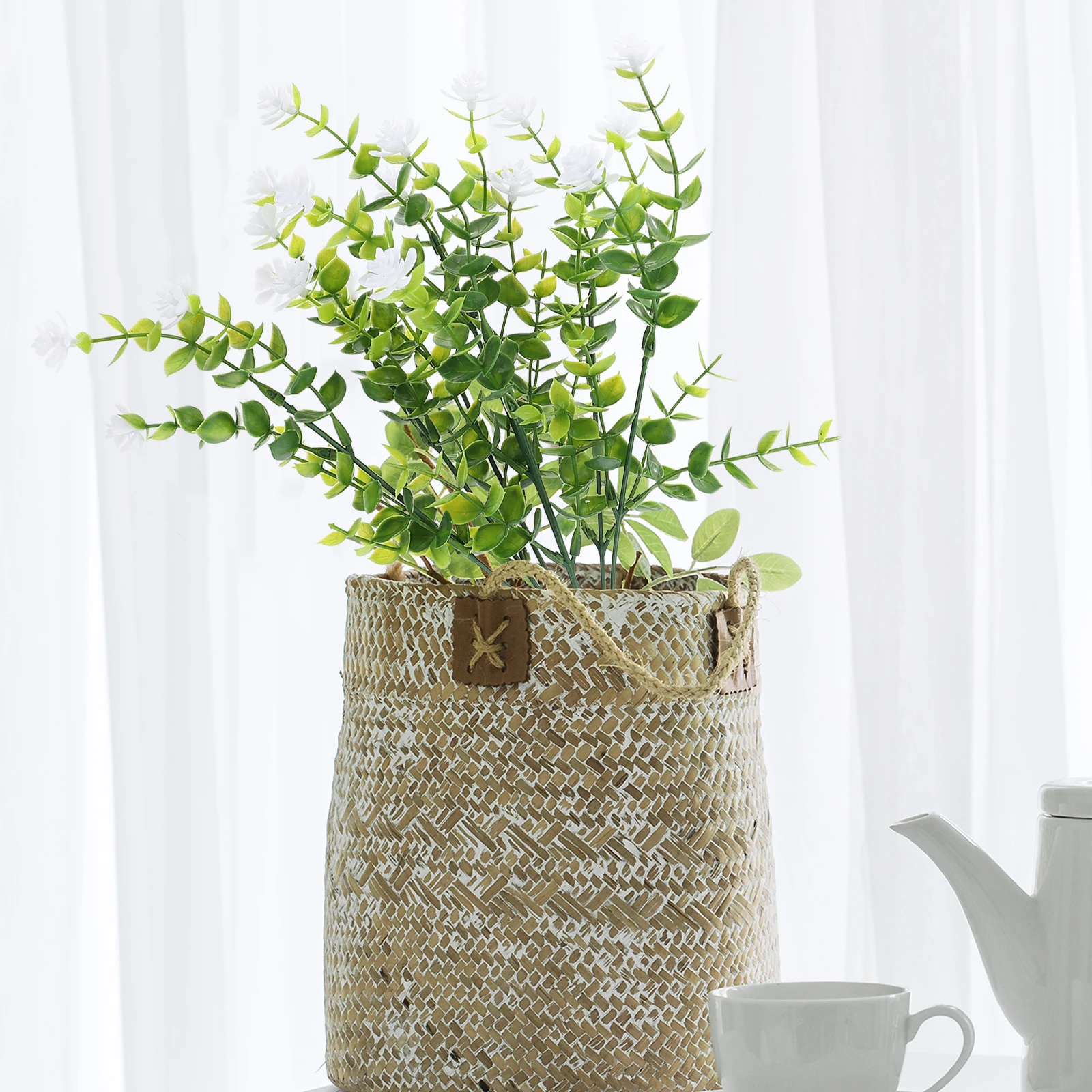 

6Pcs Faux Eucalyptus Leaves Lifelike Decor Wedding Birthday Party Decorations Eucalyptus Adorn Home Plant Decors