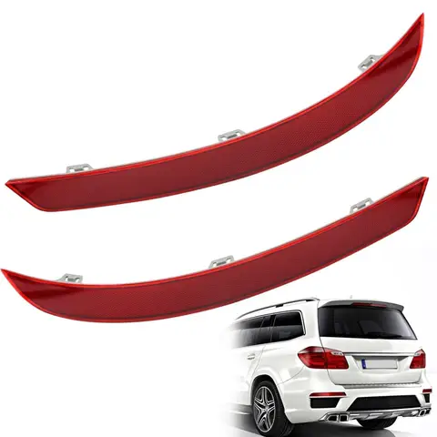 2013-2019 메르세데스-벤츠 GL350/450/550/63 AMG GLS450/550/63 AMG (X166) 후면 범퍼 반사판 1668200374 1668200474