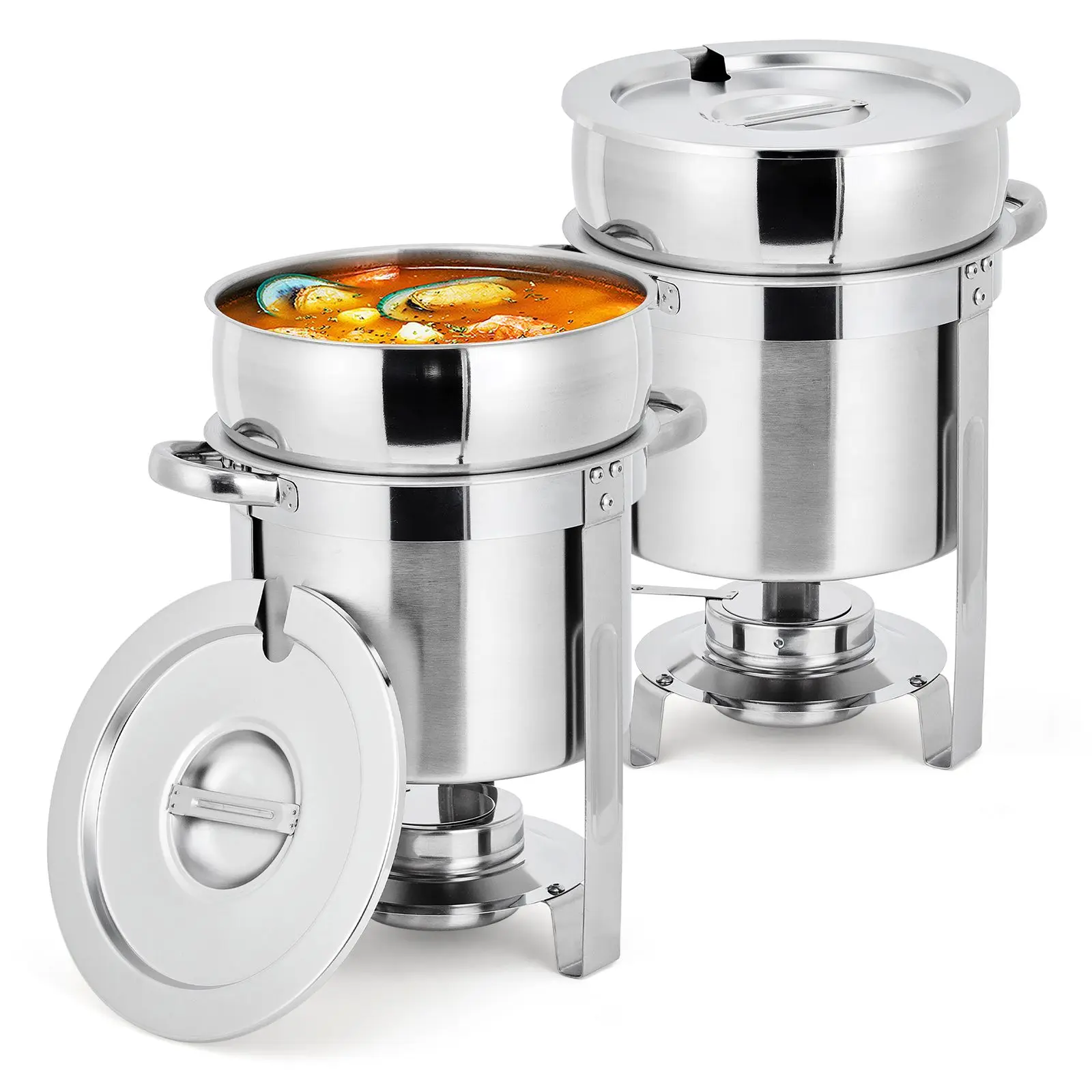 

11QT Commercial Stainless Steel Buffet & Soup Warmer Stove - Heavy-Duty 304 Grade Cooktop, Large Capacity Catering Stove for Res
