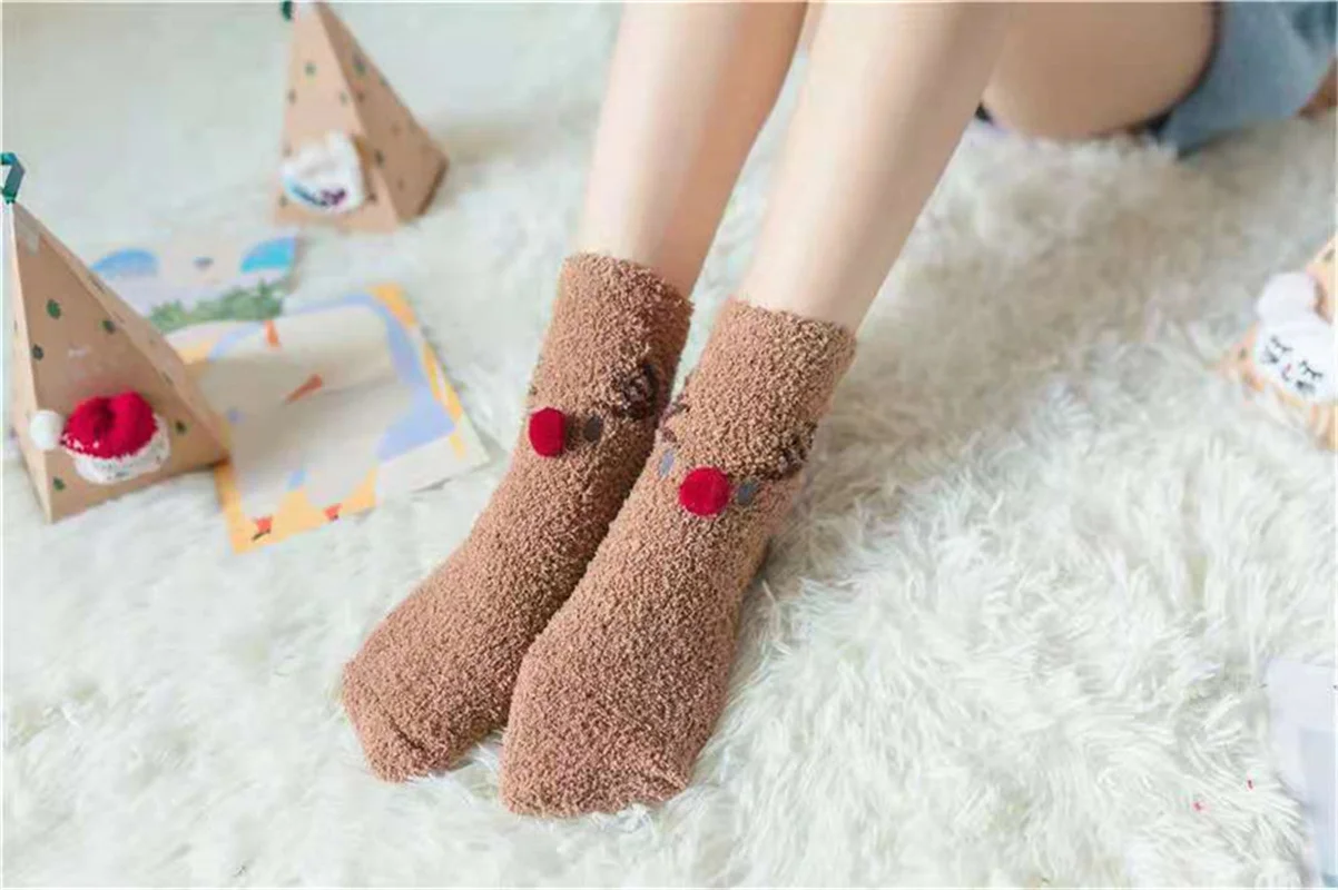 Woman Christmas Socks Funny Xmas Santa Claus Tree Snowflake Elk Snow Cotton Tube Crew Happy Sock Men New Year Funny Sokken