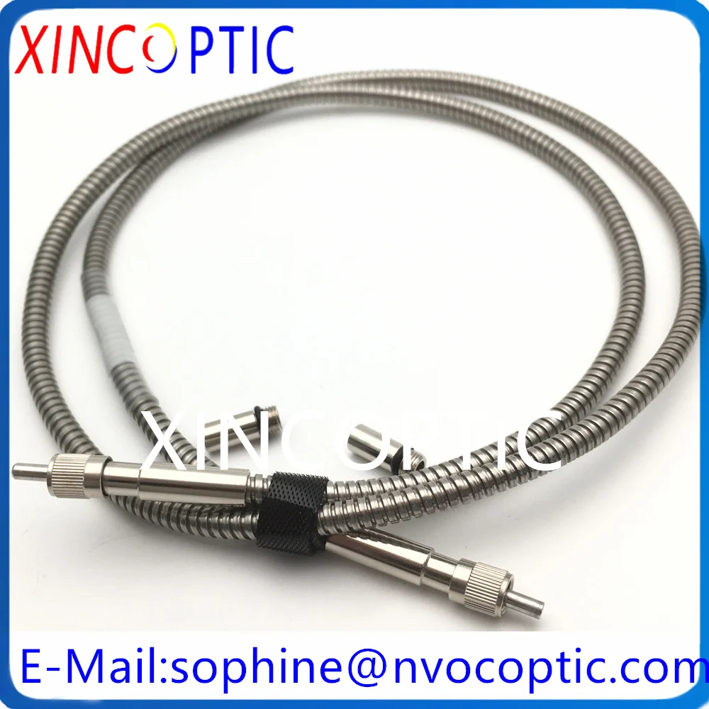 

SMA905 Round-SMA R Silica Metal Ferrule MM SX 600um(UV-VIS~200-1100nm,~0.22NA),1M,6.0mm Armored Fiber Optic Patch Cord Cable