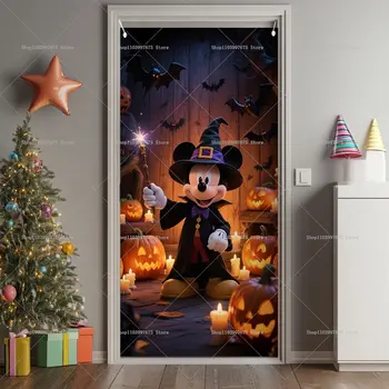 迪士尼米奇萬聖節南瓜蝙蝠門橫幅攝影背景室內外牆門廊背景派對用品 10 最佳銷售 萬聖節米奇 - №9