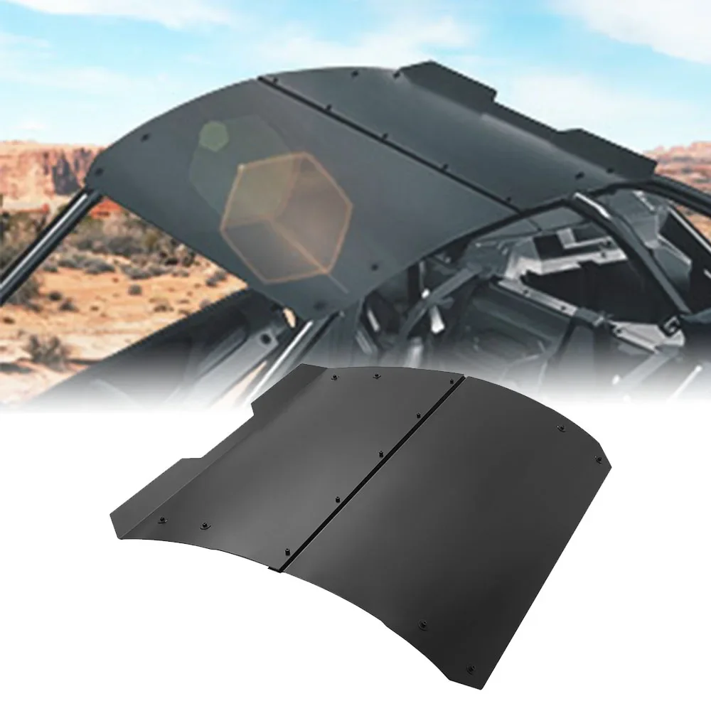 UTV Roof Aluminum Roof Top Compatible with Polaris RZR PRO R 2022 2025 Aluminum Sun Visor Black Roof for 2 Seaters 2884237-458