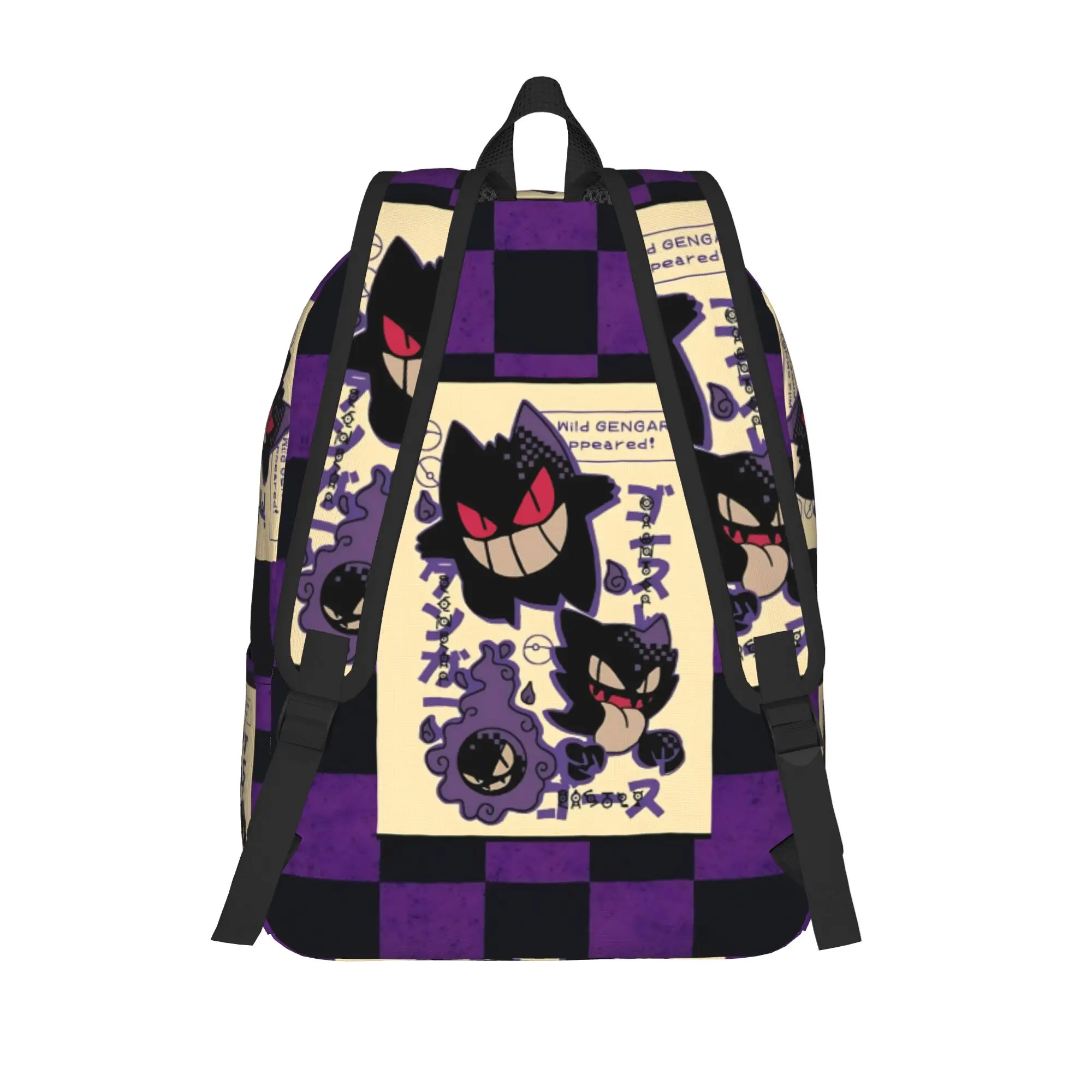 Fashion Pokemon Halloween Gengar Backpack  Mochilas High Street Office Work Sturdy Shoulder Rucksack