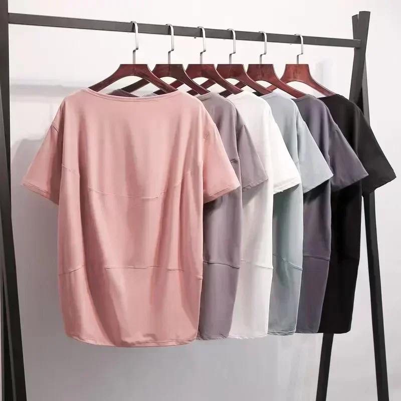 Lemon Back in Actio At T-shirt à manches courtes pour femmes, chemises de yoga, t-shirts de sport, vêtements de fitness, vêtements d'entraînement, vêtements de sport pour dames