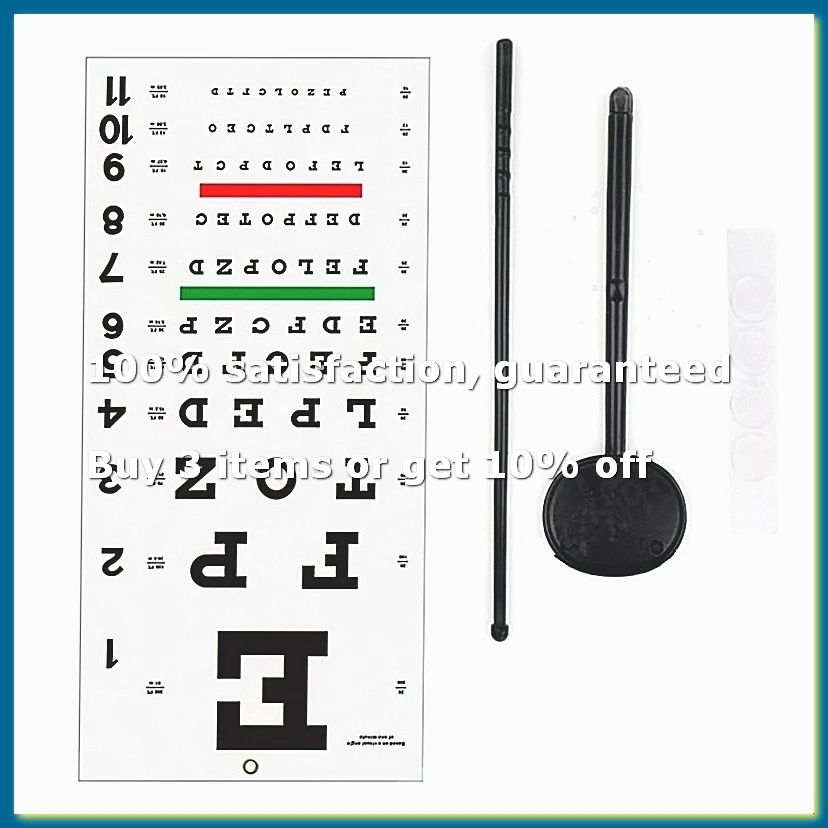Eye Chart, Eye Chart No Fading for School Home Physical Examination Center Visual Acuity Measuring Educational-DTB3