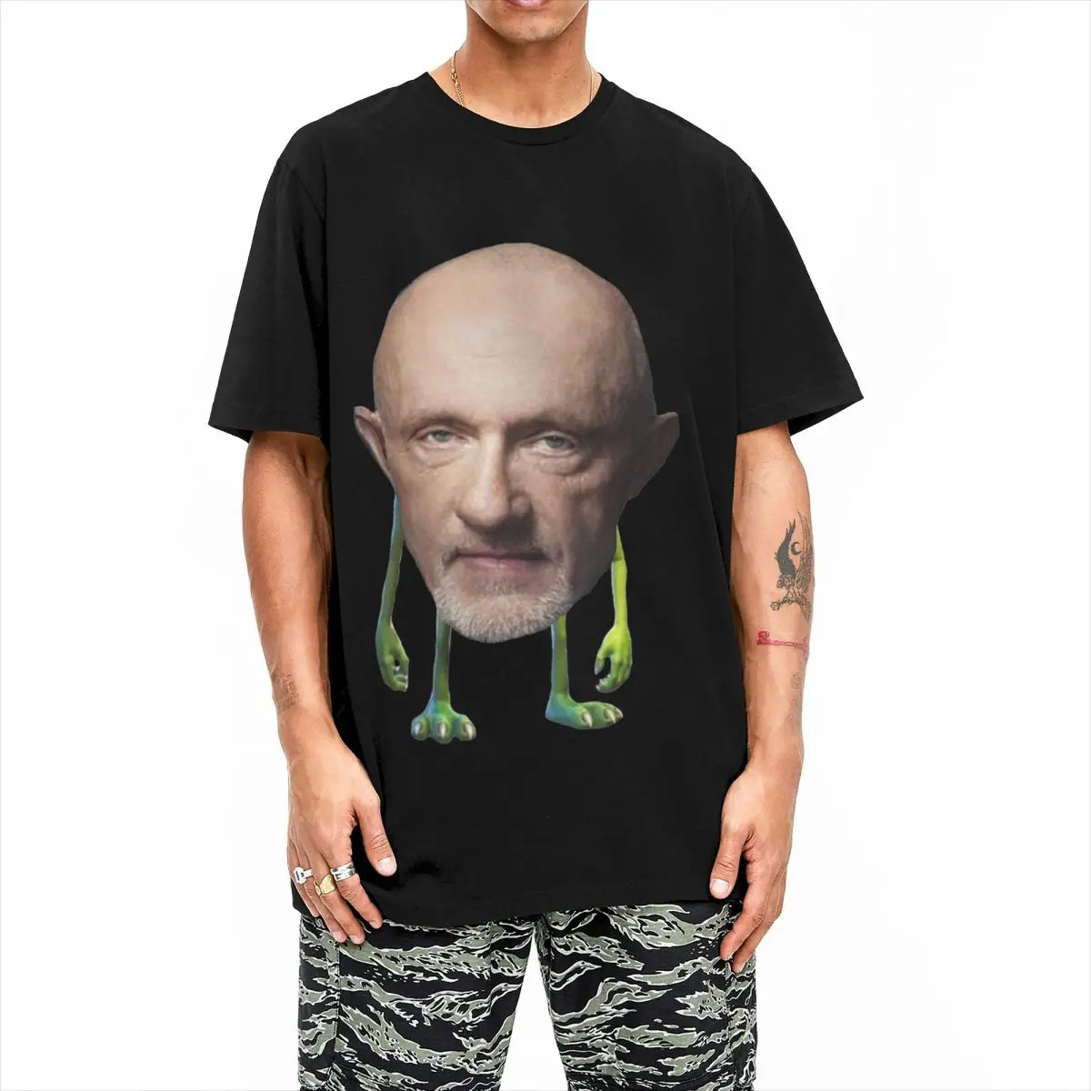 Printed Mike Wazowski T Shirt Unisex Round Neck Short Sleeve Tops Breaking Bad Cotton Summer Top Tee