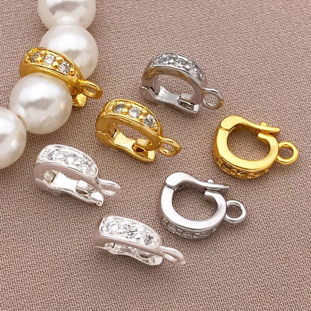 3 Stück 18K Kupferbeschichtete Echte Goldene Dicke Silberweiße Melonenkern-Schnallenanhänger, DIY Schmuckherstellungszubehör – Detail 3