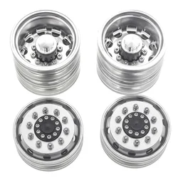 2PCS Aluminum Alloy Front Wheel Hub for 1/14 Tamiya RC Tractor Trailer Cargo Truck Car Wheels Rims Upgrade Parts