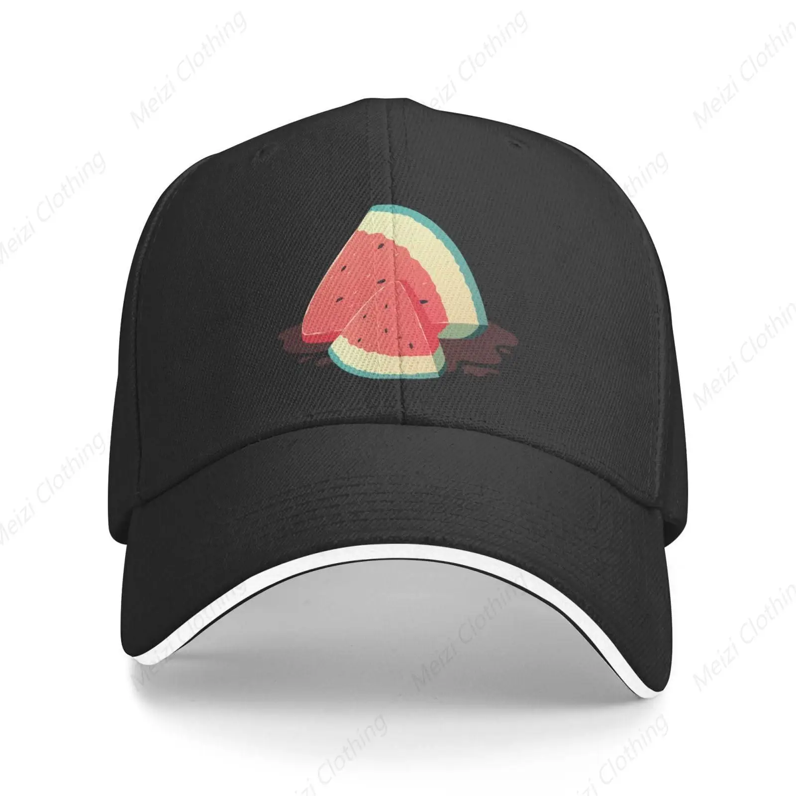 Watermelon slice baseball cap for men and women adjustable outdoor sports fun dad cap adjustable truck driver cap