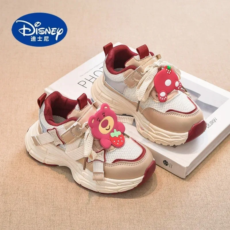 

Disney Strawberry Bear Sneakers 2025 Spring - Lightweight Dad Shoes for Big Kids, Soft Sole for Running & Play Casual Shoes