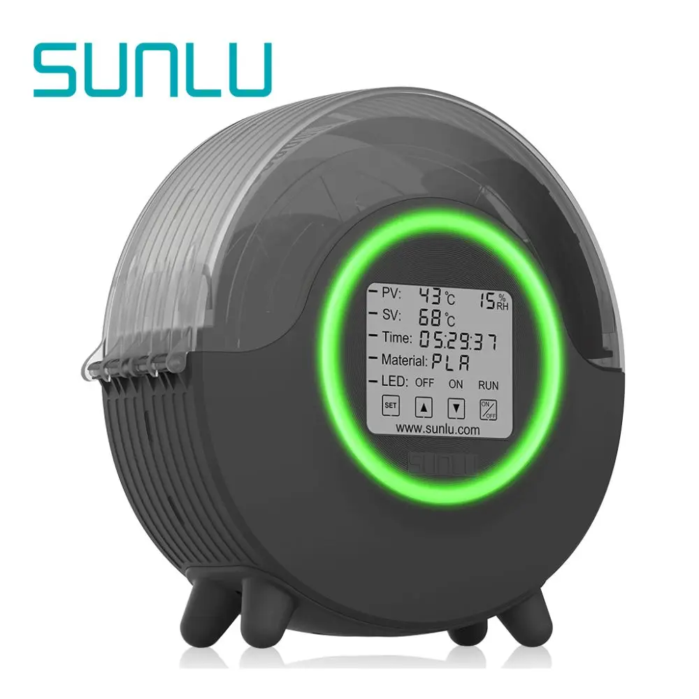 SUNLU S2 3D-printerfilamentdrogerbox 70 ℃   met vochtigheidsweergave 4,6" LCD voor PLA ABS PA PC 1,75-3,0 mm uit VS/EU/UK/AU