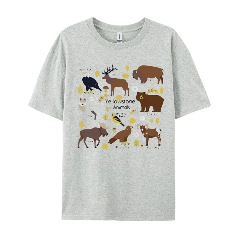 Yellow stone Animals Vintage T-shirts Crazy T-shirts for Men Brand O-Neck 3D Printing Hip Hop Awesome T-shirt